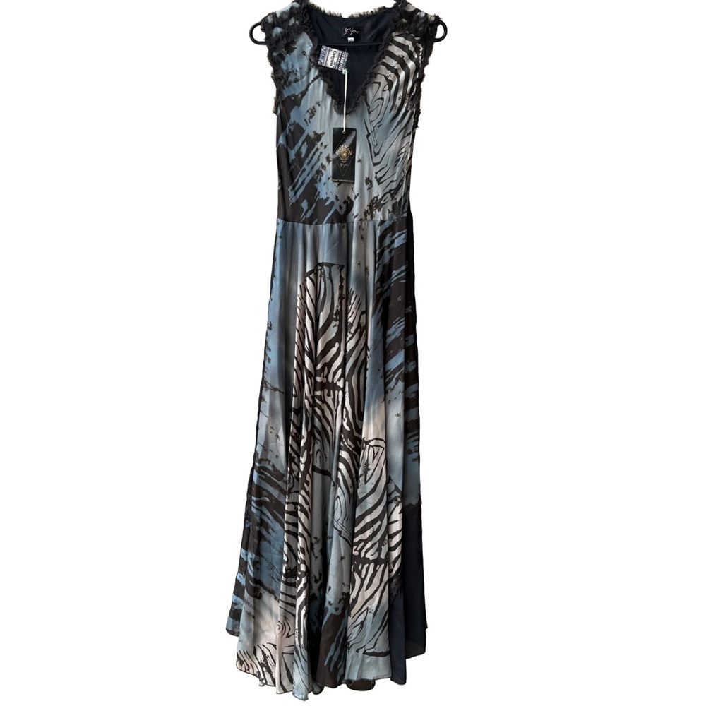 Biya Johnny Was Silk Maxi Dress Size Small